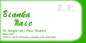 bianka maic business card